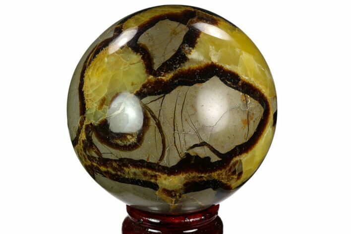 Polished Septarian Sphere - Madagascar #122918